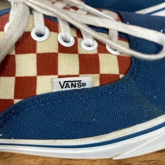 Vans Blue and Red Checkered Sneakers - Picture 10 of 13